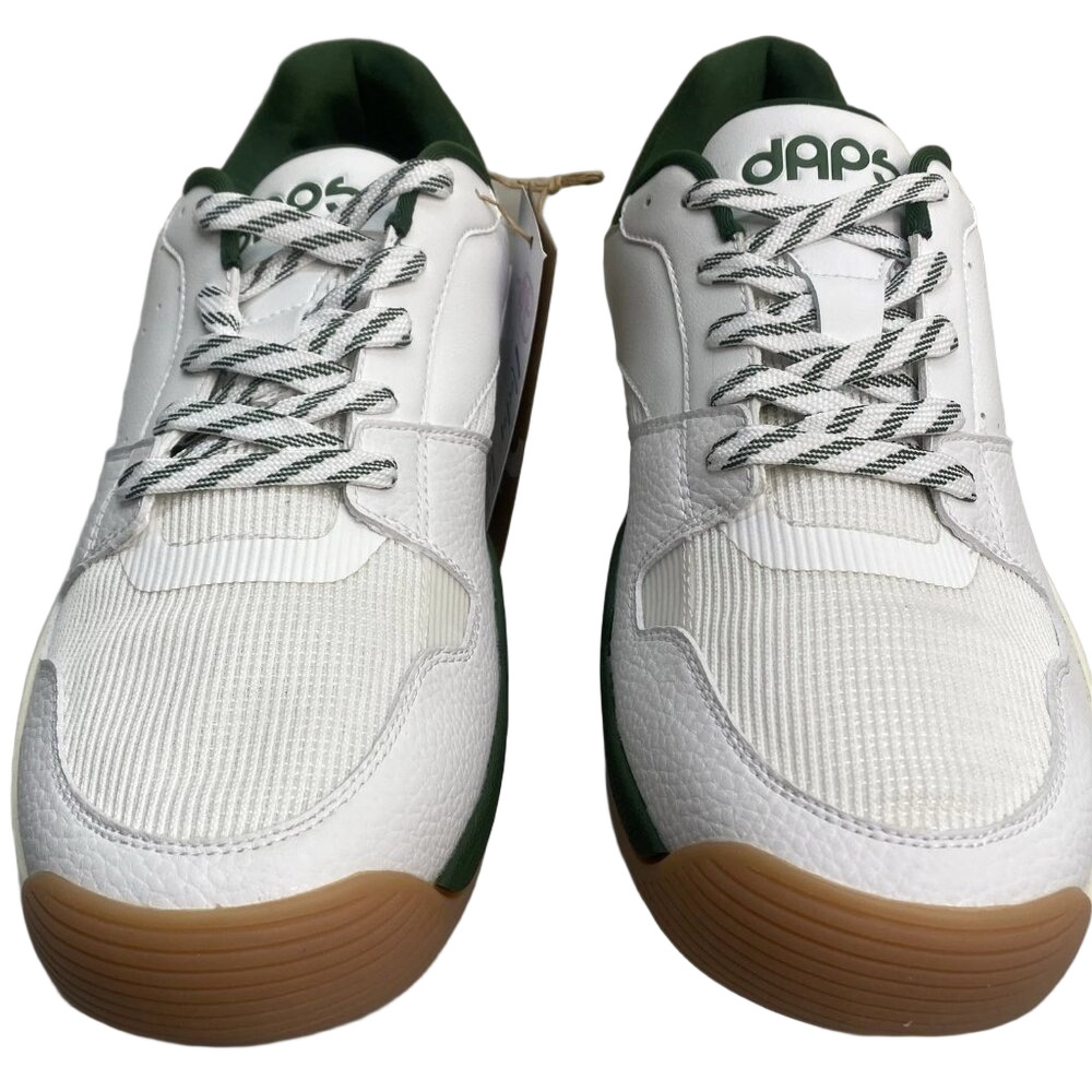 Daps Desi Low Men's Size 12 Green and White Pickleball Non Slip Insole Shoes